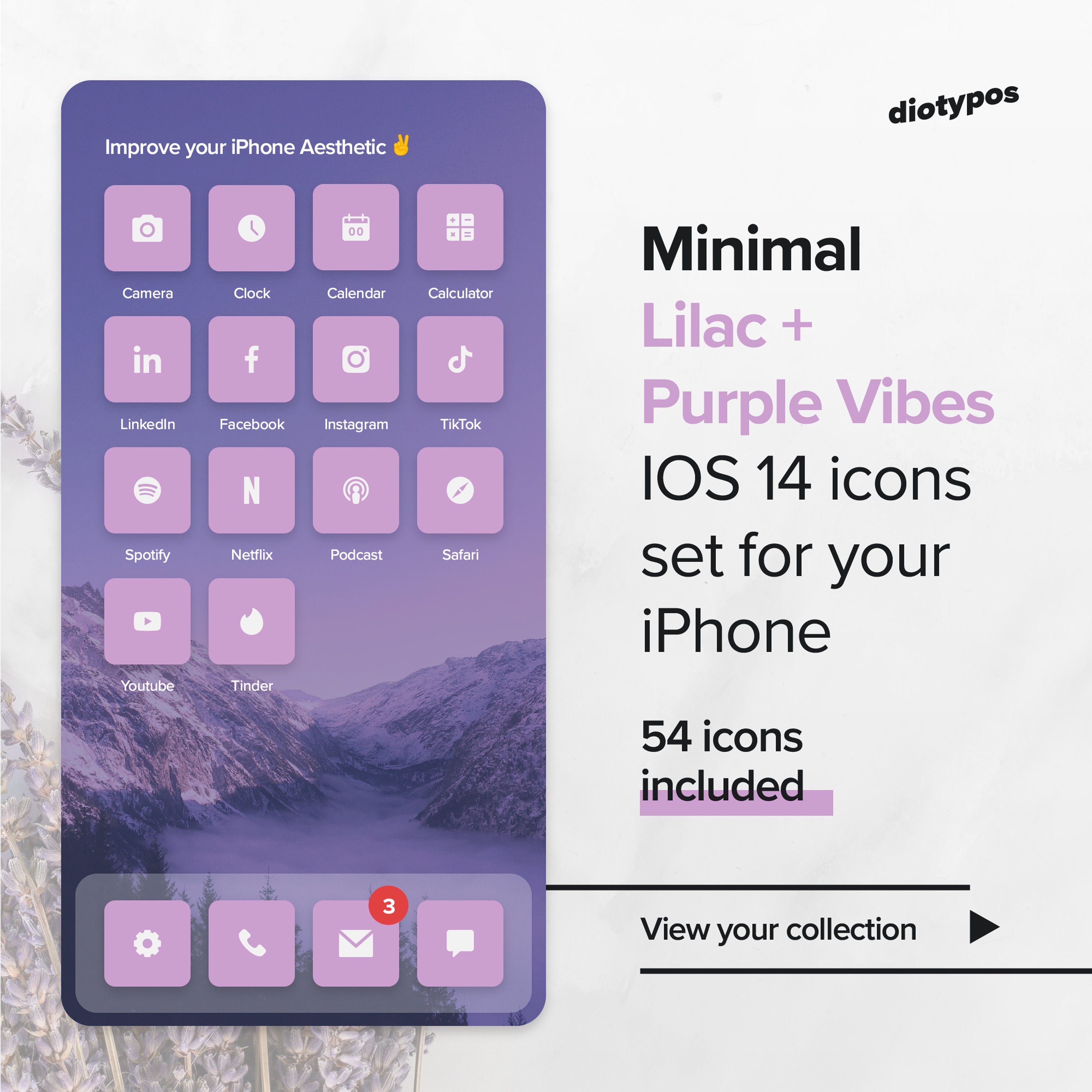 Minimal Lilac Purple Violet Vibes Aesthetic Ios 14 Etsy Minimal Lilac Purple Violet Vibes Aesthetic Ios 14 Etsy