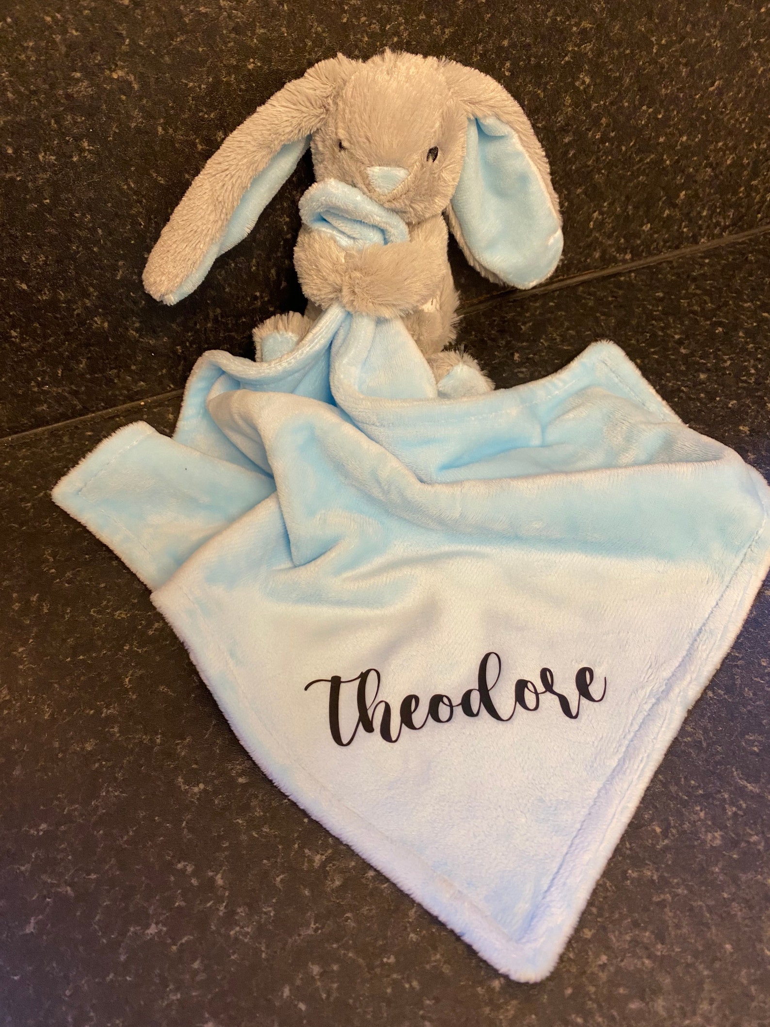 Personalised bunny comforter / Personalised / Keepsake / Vinyl Etsy