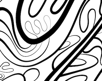 Abstract Coloring Page for Adults or Kids | Instant Download | Printable Coloring Page
