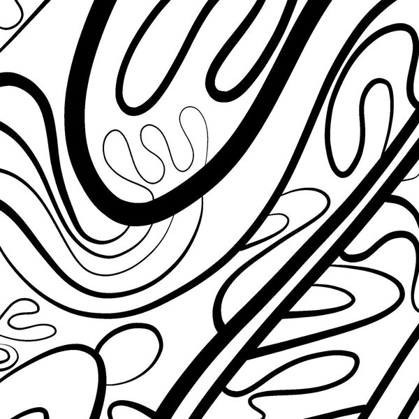 groovy abstract coloring page for adults or kids | instant download | printable coloring page