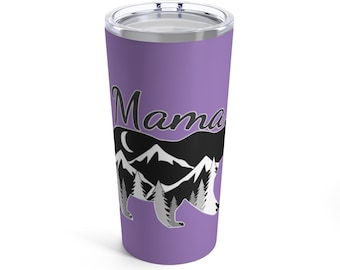 Mama Bear Tumbler 20oz, Regalo personalizado para nueva mamá, Taza de oso de Pascua, Taza de viaje para mamá, taza de viaje para mamá oso, taza personalizada para mamá