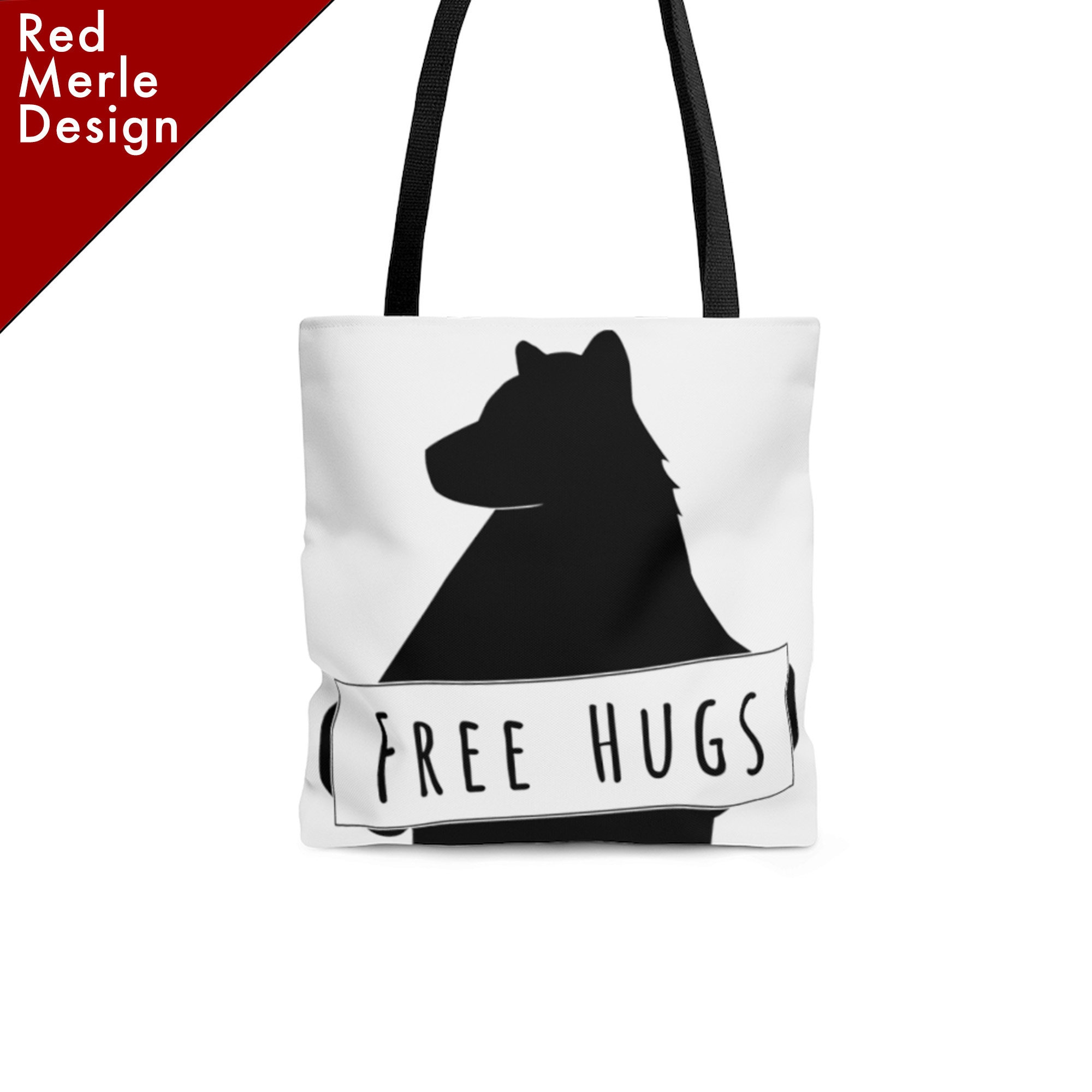 Free Hugs Tote Bag, Cute Bear Tote Bag, Cute Tote Bag, Bear Lover Gift