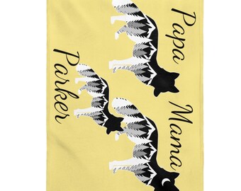 Manta de zorro amarillo personalizada, manta de bebé con nombre personalizado, regalo de bebé de Pascua personalizado, lanzamiento personalizado, regalo de ducha de bebé personalizado, anuncio de recién nacido