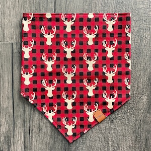 Oh Deer! Dog Bandana // Tie On // Pet Accessories // Scarf for Dogs // Small // Medium // Large // Pasadena, California USA