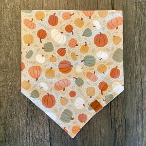 Pumpkin Spice Fall Dog Bandana // Tie On // Pet Accessories // Scarf for Dogs // Small // Medium // Large // Pasadena, California, USA