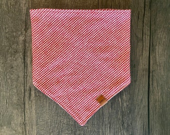 Houndstooth Dog Bandana, Winter Tie On Scarf