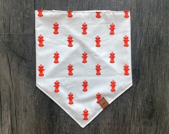 Fire Hydrant Dog Bandana, Tie On Pet Scarf