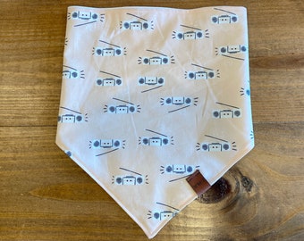 Boombox Dog Bandana, Tie On Scarf, Pet Accessories