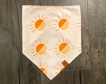 Soak Up The Sun Dog Bandana, Tie On Pet Scarf