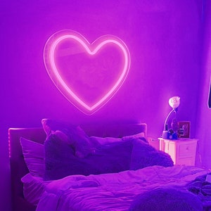 Herz-Leuchtreklame, Liebes-Neon-Schild, Hochzeit-Neon-Schild, Paar-Geschenkideen, Geburtstagsgeschenk, Liebes-Wand-Dekor-Liebesgeschenk für Sie
