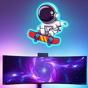 Astronaut Neon Sign, UV Printing Acrylic Sign, Handmade Astronauta Neon Sign for Bedroom Decor, Kids Gift