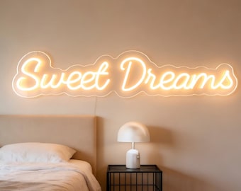 Sweet Dreams Neon Sign,Personalized LED Neon Sign for Bedroom -  Personalized Housewarming Gift, Wall Decor for Teens, Women, Nursery