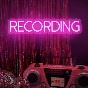 Recording Neon Sign, Recording LED Light sign, Recording Music Sign, Music Studio Lights, Studio Wall Art Neon Led Sign, Music Studio Decor
