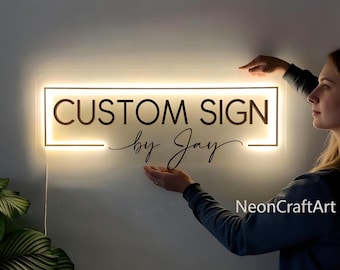 Custom Acrylic Business Logo Sign,Custom Light up Sign,3D Round Business Logo Sign,Salon Decor,Salon Sign,Office Storefront ,Led Wall Sign