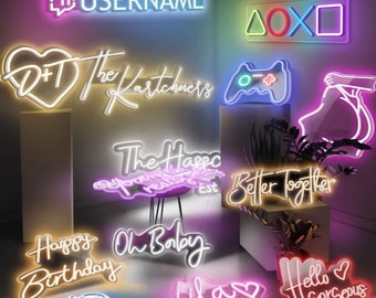 Custom Name Sign, Wedding Neon Sign, Family Name Neon Sign, Neon Name Sign, Wedding Backdrop, Baby Name Neon Sign, Custom Neon Sign