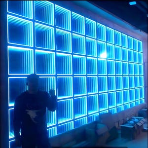 Personalized LED Infinity Mirror – Glowing Wall Decor for Home or ...