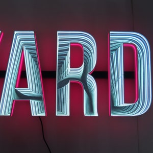 Personalized Infinity Mirror LED Channel Letters,Customizable 3D Advertising Display Infinity Mirror Sign,Personalized Business Led Sign