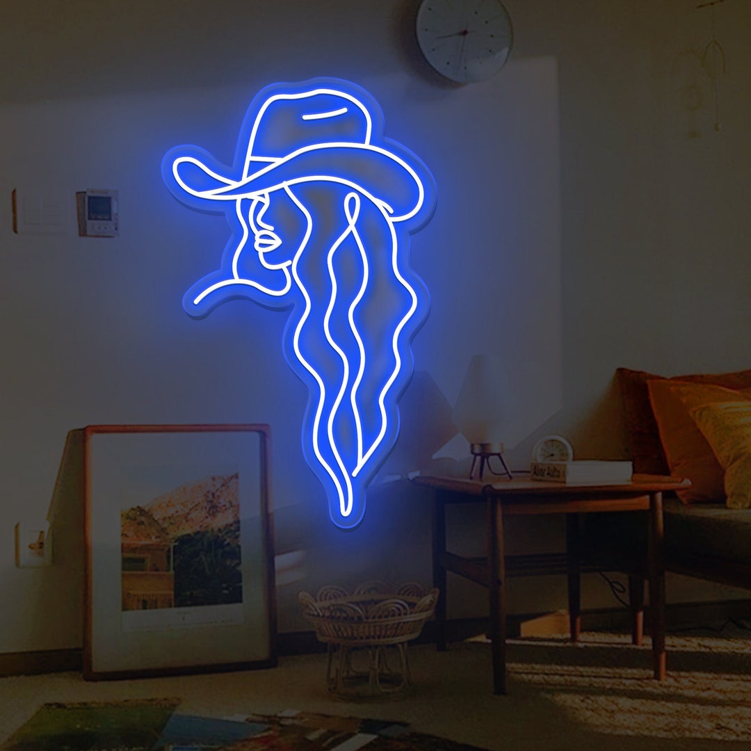 Cowgrl Neon Sgn Cowgrl LED Lght Cowgrl Wall Art Cowgrl LED Sgn