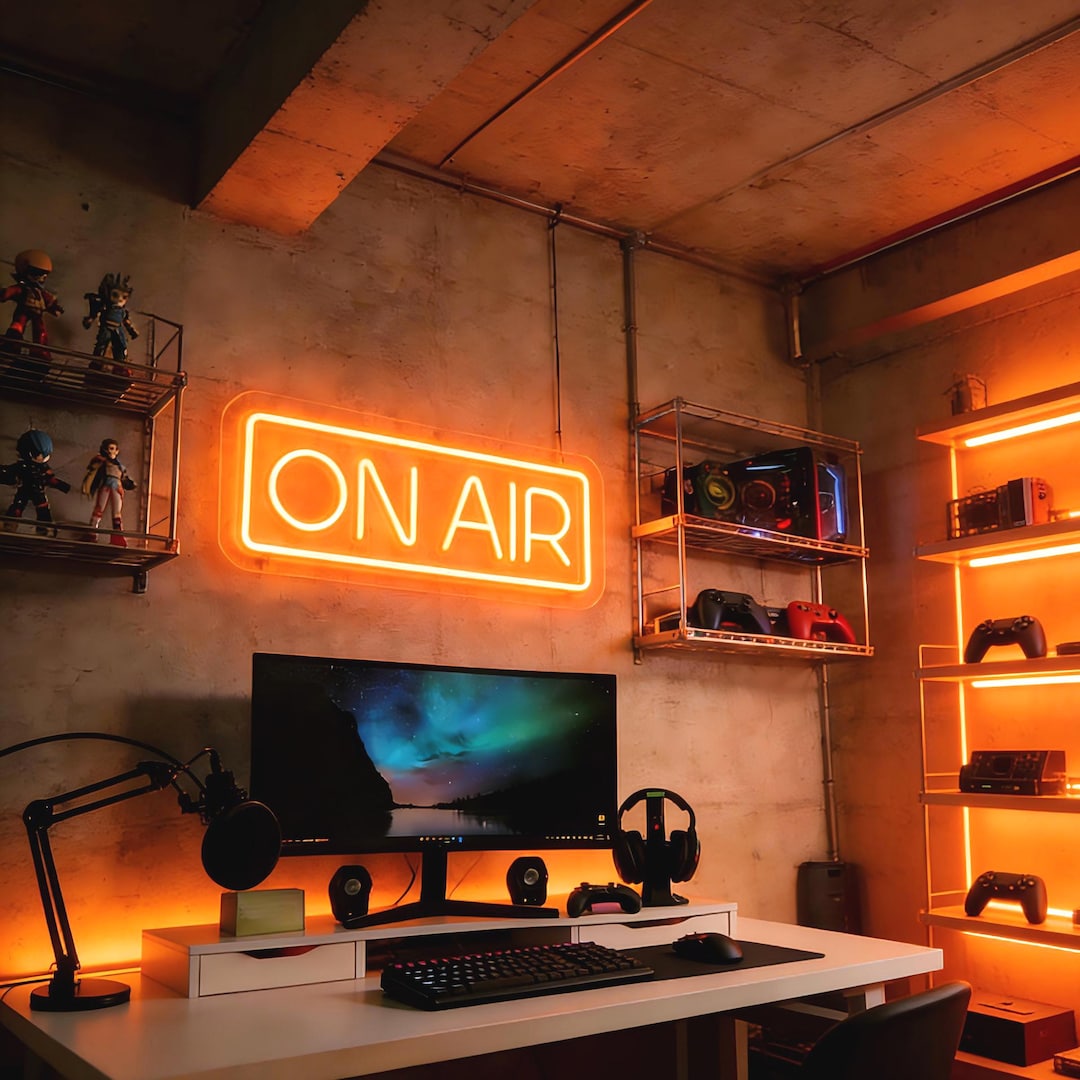Neon LED Game Icon Wandlamp – USB Aangesloten Gaming Verlichting voor