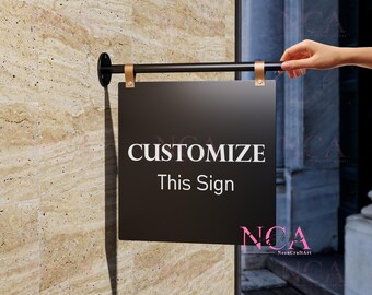 Hanging Metal Blade Sign, Custom Double Sided Sign, Storefront Bakery