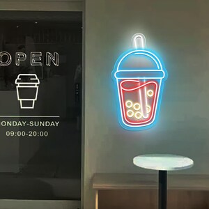 Bubble Tea LED Neon Sign,milk Tea Led Sign,fast Food Drink Pub Coffee ...