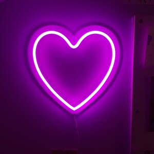 Heart Neon Sign, Love Neon Sign, Wedding Neon Sign, Couple Gift Ideas ...