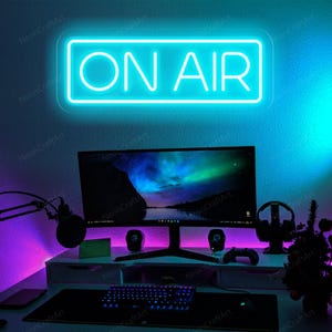 Live On Air Neon Sign for Streamers - Live Streaming/Recording Light Sign – Red Cool Led Signs for Studio, Wall, Bedroom, Game Room Decor