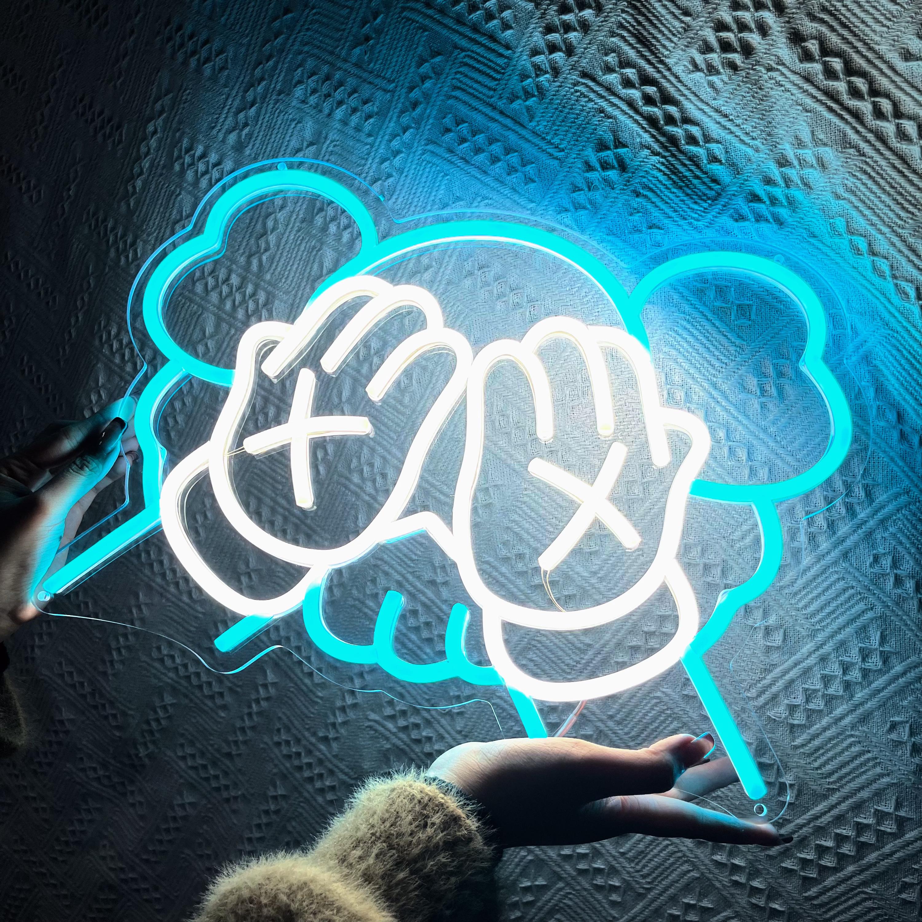 ネオンサイン LED ライト インテリア ウォールアート カウズ kaws 風