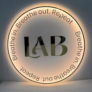 Custom Business backlit Lights | 3D backlit Logo Sign | Acrylic Logo Decor | Office Door Sign | Business Wall Sign | Custom studio sign