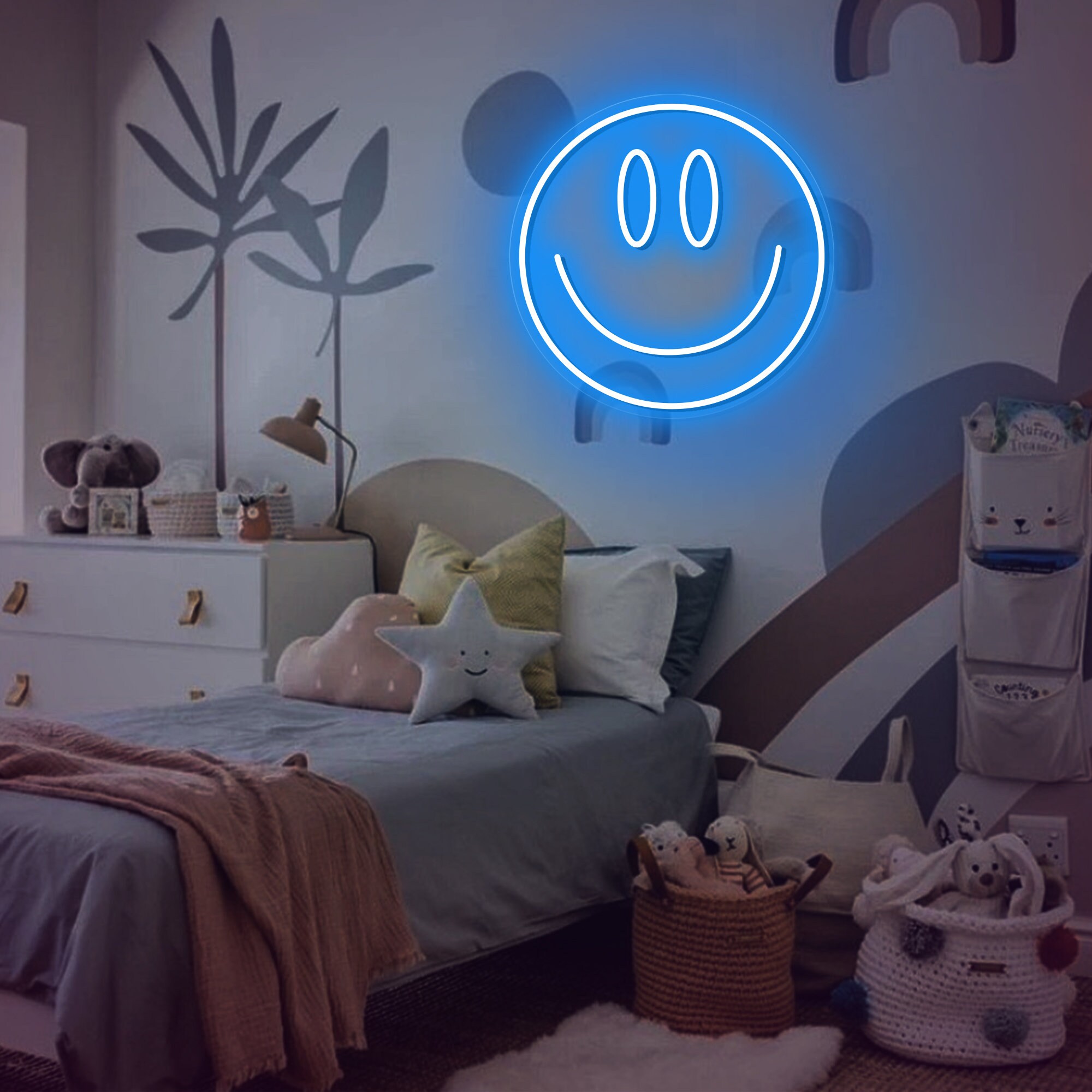 Smile Face Neon Sign Led Neon Light Wall Decor Smiley Face