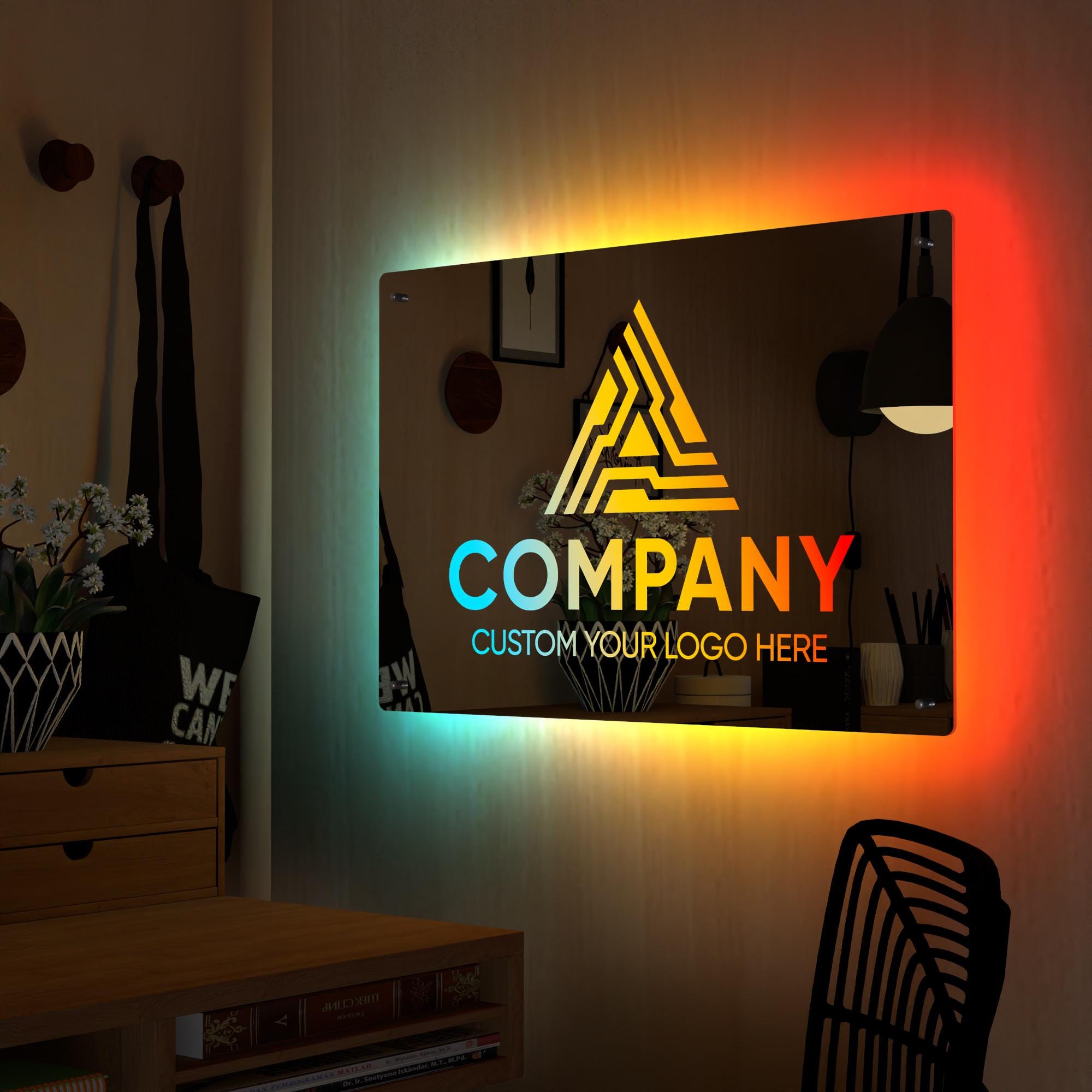 Custom Mirror Led Sign,custom Sign for Business,custom Mirror Logo Sign ...