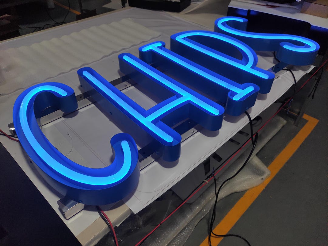 3D Metal Letter Signs,3d Business Neon Sign,3d Numbers 0 to 9,custom 3D ...