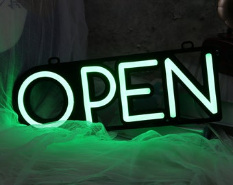 Business Open Sign with Remote,LED Neon Open Sign-Ideal for Your Business Storefront Window or Wall Decor,Electric Light up Sign for Stores