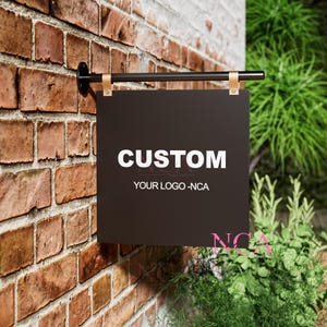Custom Metal Blade Sign for Business - Outdoor Durable Logo Sign - Weatherproof Store Sign - Personalized 3D Business Sign - Wall Shop Sign