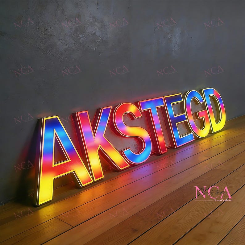 RGB Light up Letter Sign | Custom Color Changing Waterproof Led ...