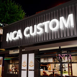 Personalized LED Business Sign - Custom 3D Illuminated Acrylic Letters - Waterproof Shop Sign - metal Channel letters - Outdoor Signboard