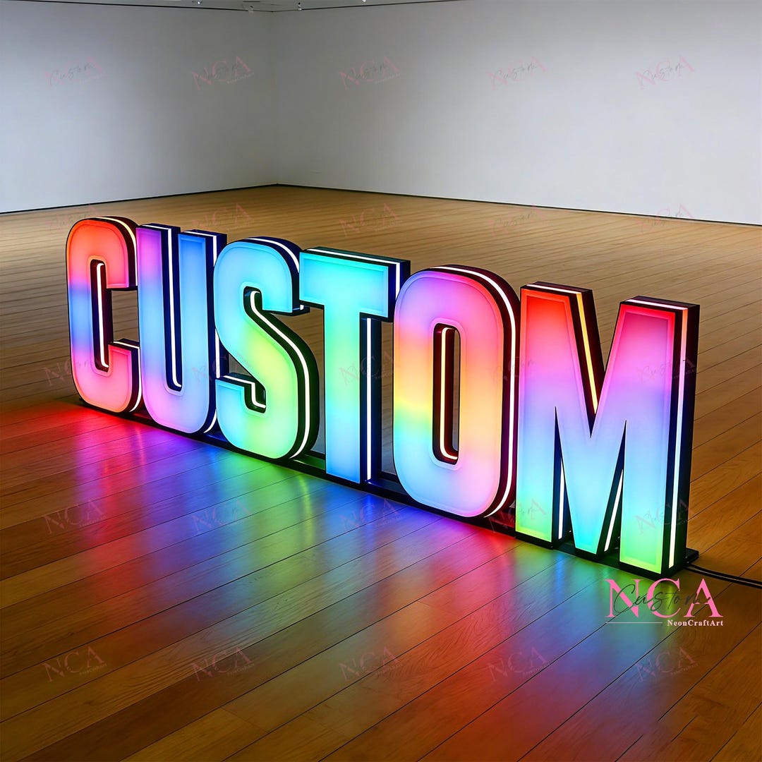 RGB Color Changing Led Letter Sign | Custom Full Color Light up Letters ...
