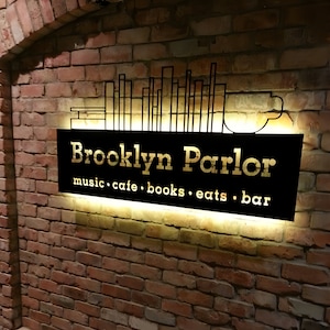 Custom Light Box Logo Sign, Handcrafted Business Name Plaque, LED Illuminated Signage, Single Side Light Box, Reception Wall Decor