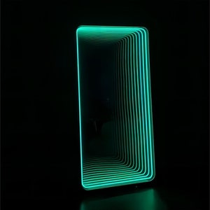 Custom Infinity Mirror LED Logo Sign For Wall,Mirror Light Bedroom Wall Decor,Glowing Infinity Mirror Led Sign,Personalized Gift For Her