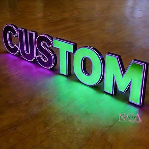 Color Combinations Letters Signs RGB Color Changing Led Letter Sign | Custom Full Color Light up Letters ...