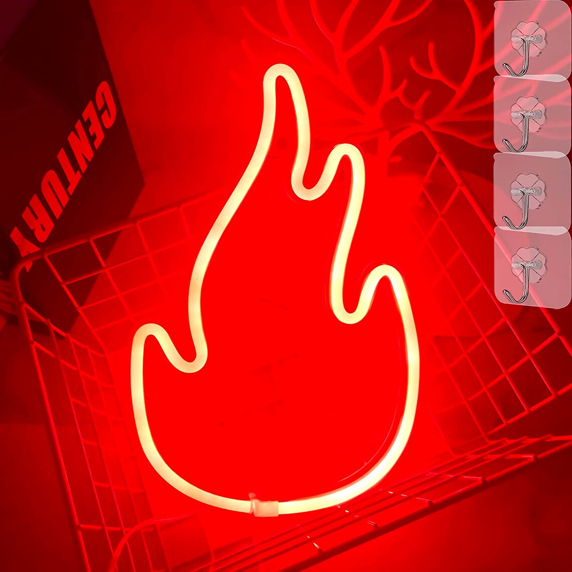 Flame Shaped Neon Sign LED Neon Lights for Bedroom Aesthetic Etsy
