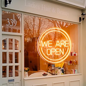 WE ARE OPEN Neon Sign / Custom Led Neon Sign / Business Logo / Open Led Light / Personalized Open Sign /Neon Sign for Retail Stores,Boutique