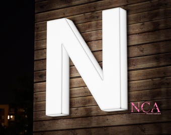 Personalized 3D Business Sign - LED Light Up Store Name - Outdoor Wall Logo - LED Acrylic Letters - Custom Shop Sign for Retail/Restaurant