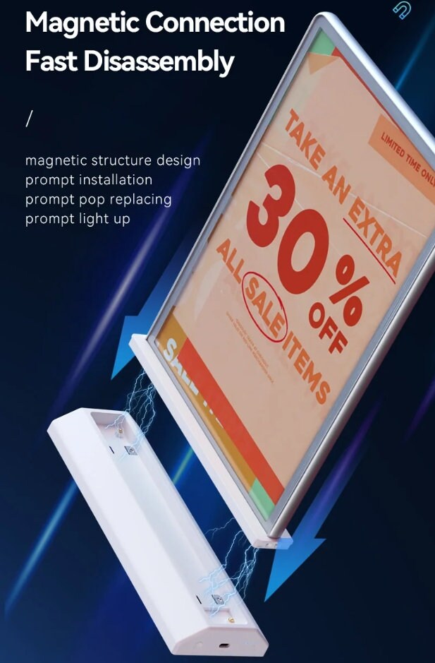 Custom Desktop LED Light Box Poster Frame, Custom Restaurant Desktop ...