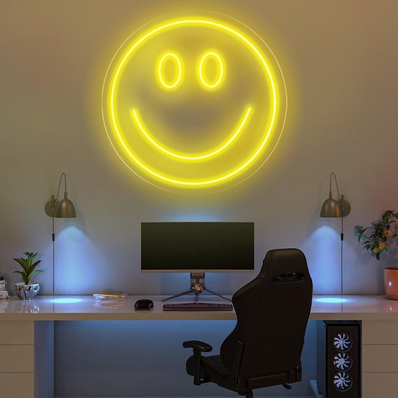 スマイルフェイスネオンサイン LEDネオンライト 壁飾り スマイリー