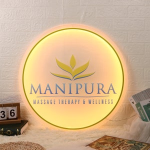 Custom 3D Acrylic Sign,Custom LED light sign,Custom Round Acrylic Sign,3D Business Signs,Business Logo Sign,Salon Decor,Backlit Logo Sign