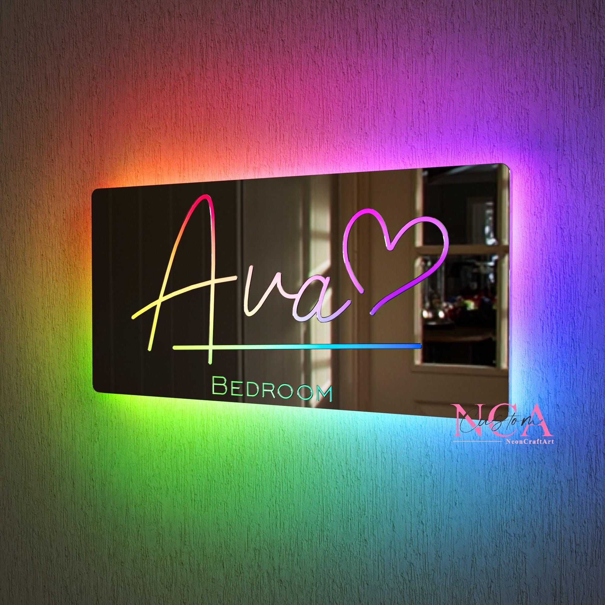 Insegna A Specchio LED Personalizzata Per Camera Da Letto - 8