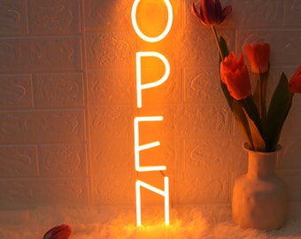 Open Neon Sign, Handmade Custom Flex Led Sign Wall Decor, Welcome Sign for Shop Decor, Modern Open Bar Neon Light