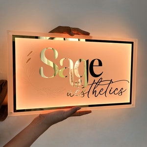 Custom Backlit Acrylic Business Sign, 3D Salon Decor - Etsy