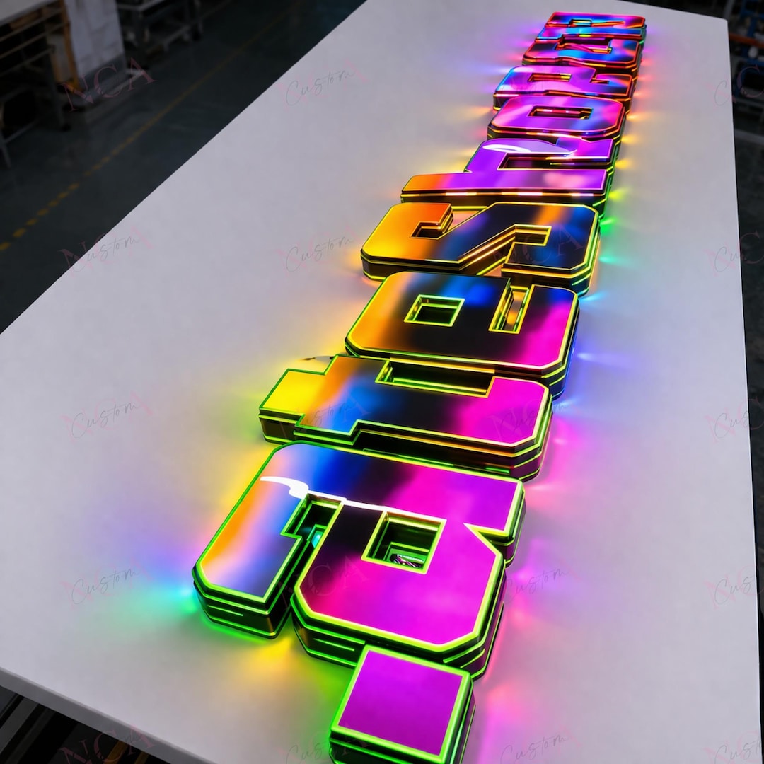 Custom RGB LED Letter Sign, Color Changing Sign, Personalized Light up ...